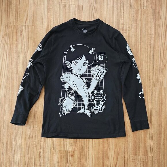 Future Fantasy Delight Black Long Sleeve TShirt - Picture 1 of 6